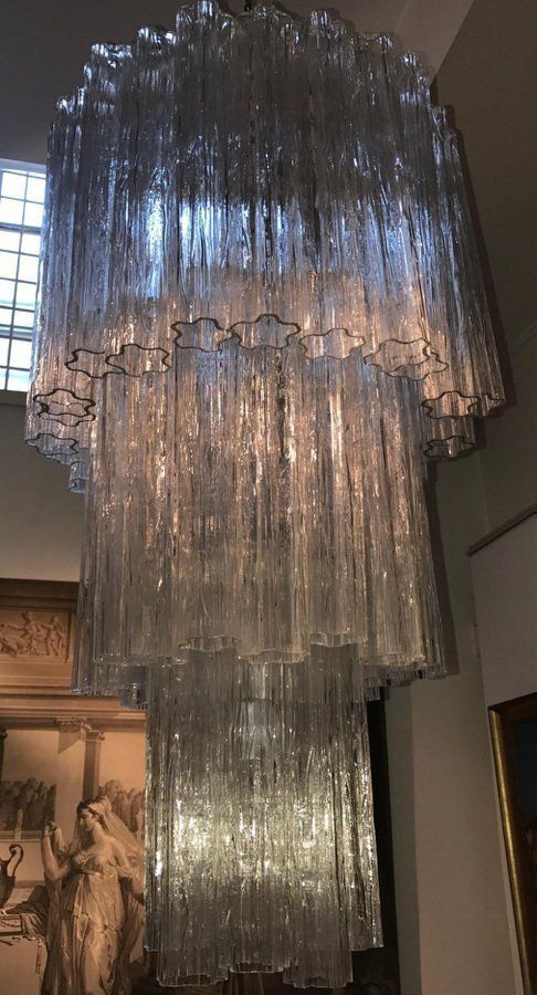 Lighting Murano Glass Tronchi Chandeliers, 1960s, Set Of 2 photo