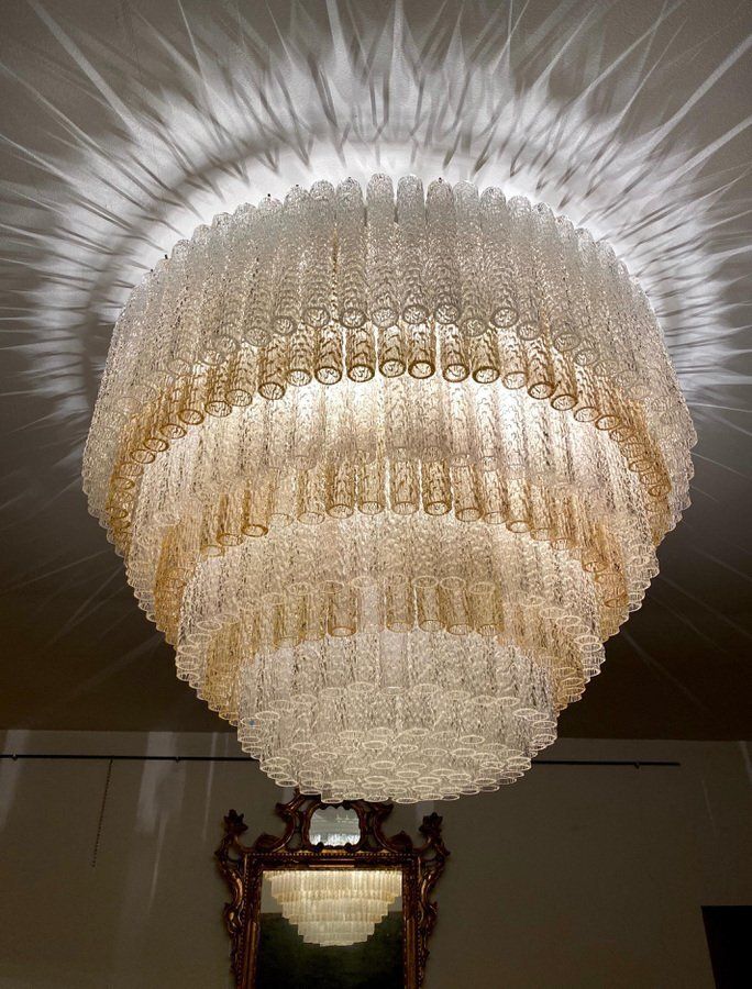 Murano Glass Chandelier By Gino Poli For Aureliano Toso photo furniture
