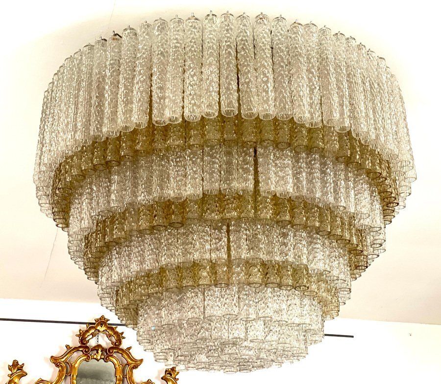 Murano Glass Chandelier By Gino Poli For Aureliano Toso photo 18238.0