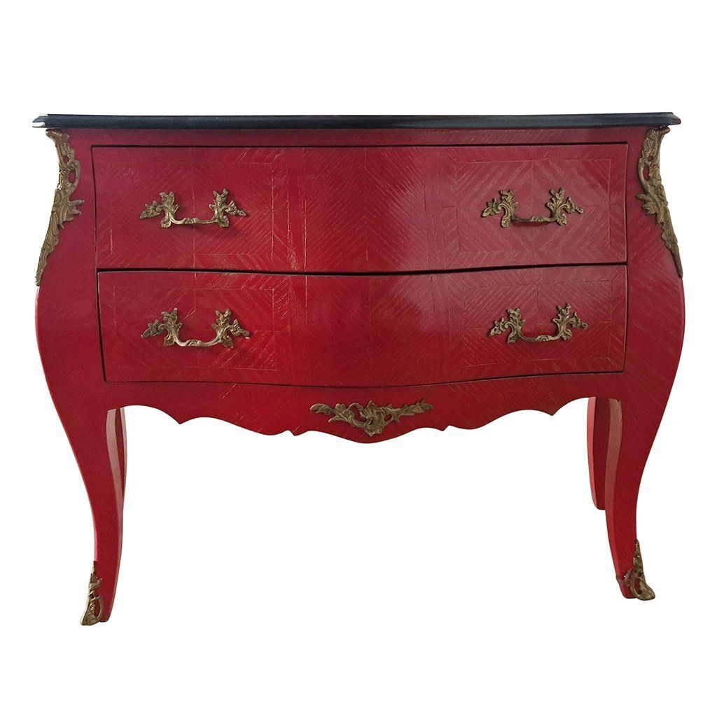 Red Baroque Chest Of Drawers, 1990s photo furniture