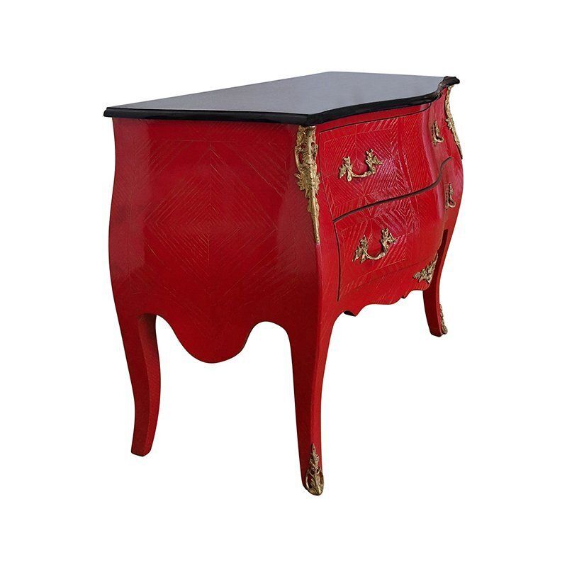 Red Baroque Chest Of Drawers, 1990s photo 2585.0