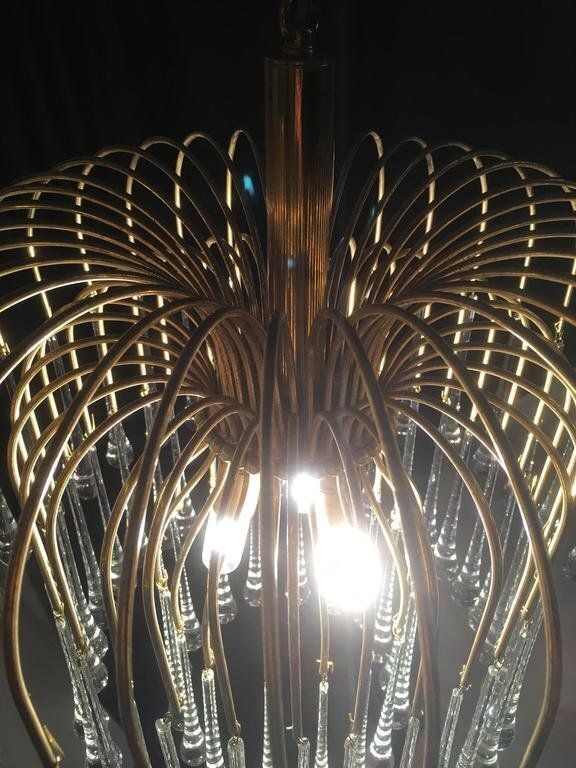 Murano Chandelier In The Style Of Venini, 1960s photo for sale