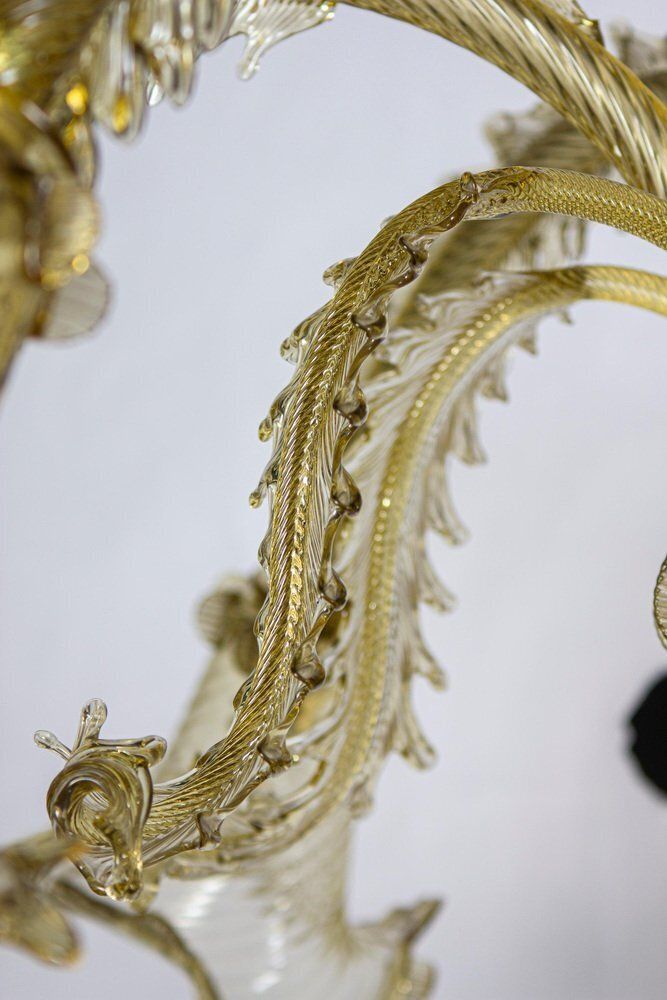 Murano Chandelier Attributed To Barovier & Toso, 1960s photo vintage