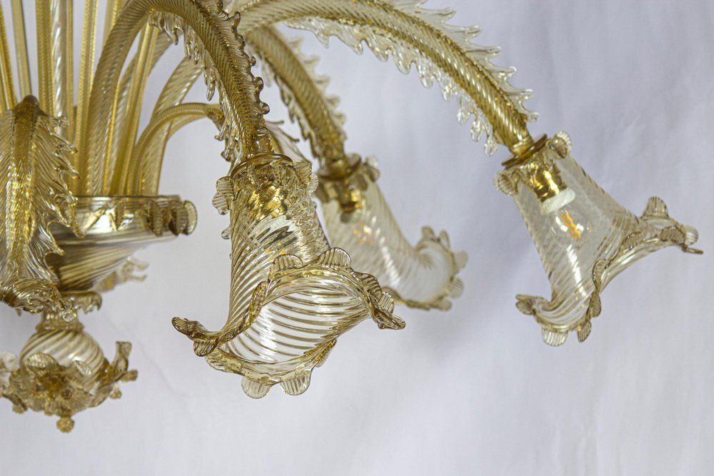 photo for sale Murano Chandelier Attributed To Barovier & Toso, 1960s