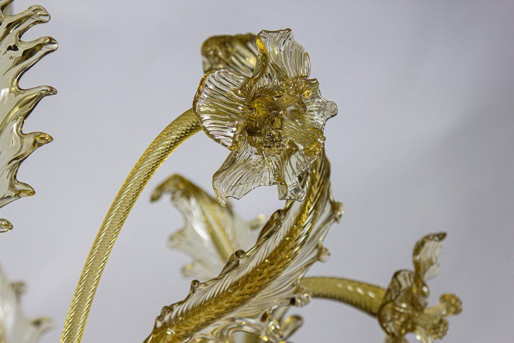 9135.0 Murano Chandelier Attributed To Barovier & Toso, 1960s photo