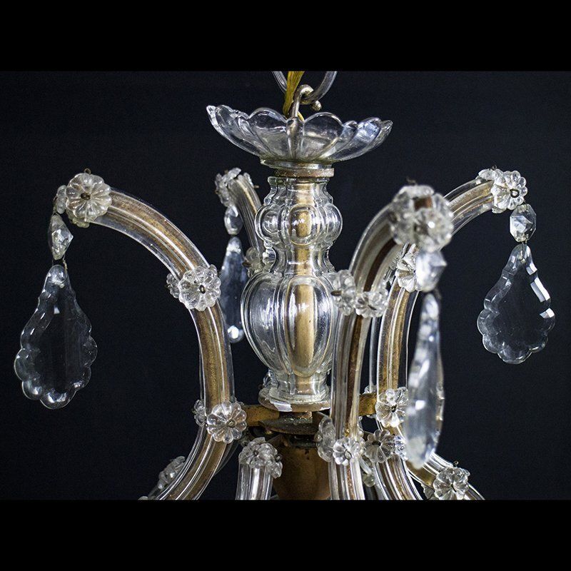 Maria Teresa Chandelier With 8 Lights In Bohemian Crystal, 1950s photo Lighting
