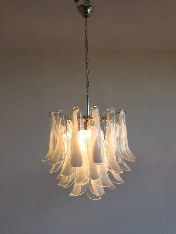 photo for sale Murano Chandeliers In The Manner Of Mazzega, 1970s, Set Of 2