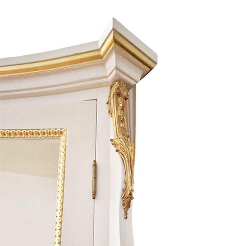 Ivory And Gold Display Cabinet, 1990s photo vintage