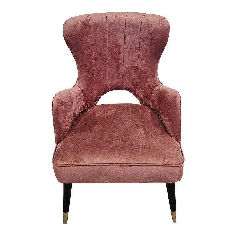 Pink Velvet Armchair, 1980s