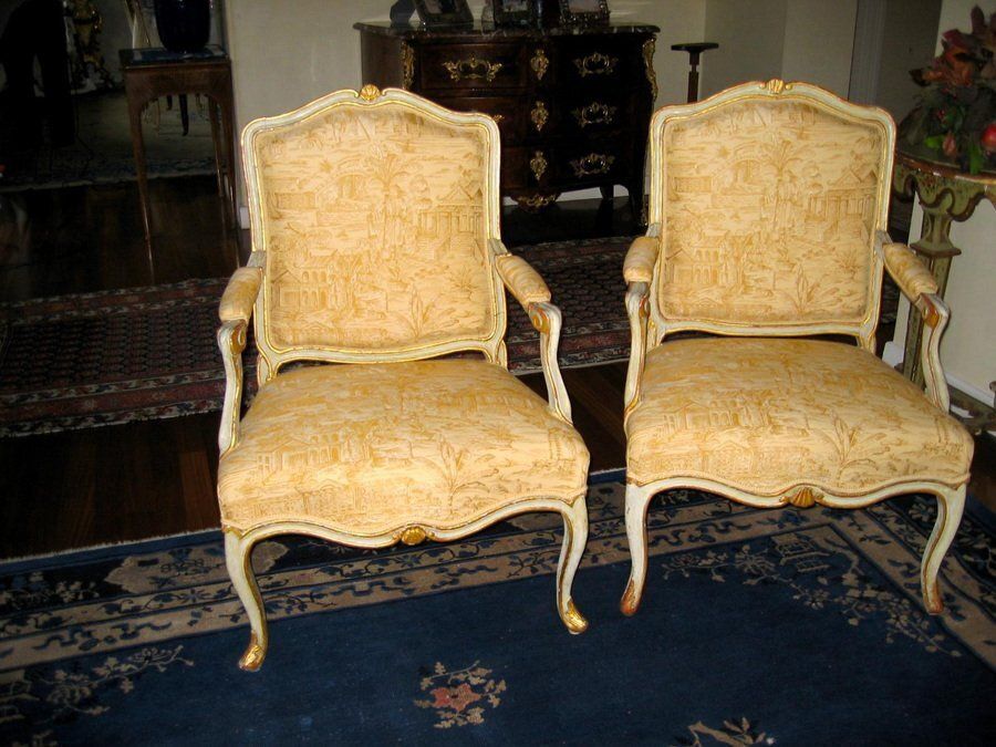 Set Of 18th Century Italian Painted Armchairs photo for sale