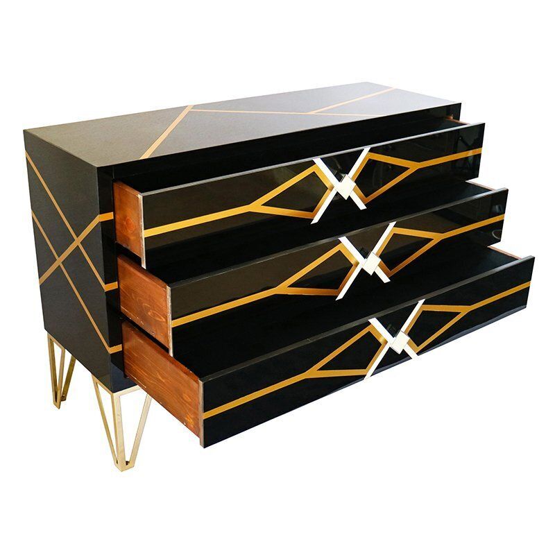 Dresser In Black Laminate, 1980s photo Furniture