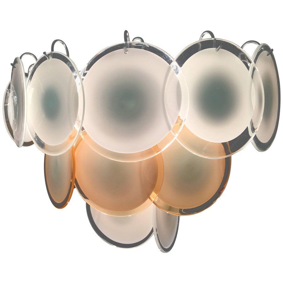 Disc Murano Chandeliers From Vistosi, 1970s, Set Of 4