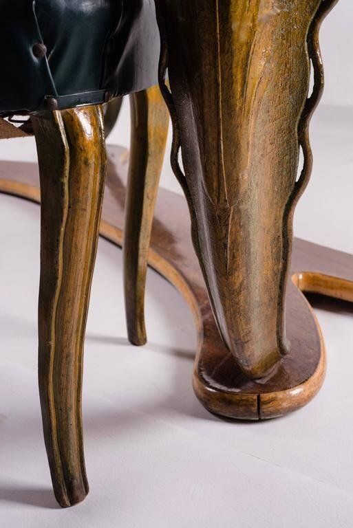 Italian Painted Dining Room Chairs By Pierluigi Colli, 1940s, Set Of 8 photo for sale