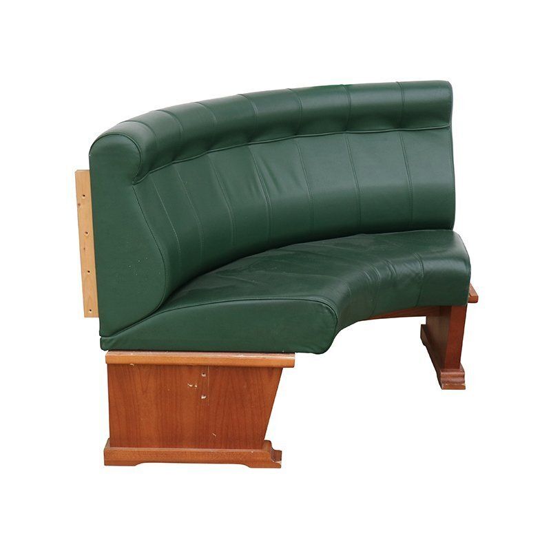 Modular Wall Bench In Green Leather And Wooden Structure, 1970s, Set Of 2 photo buy