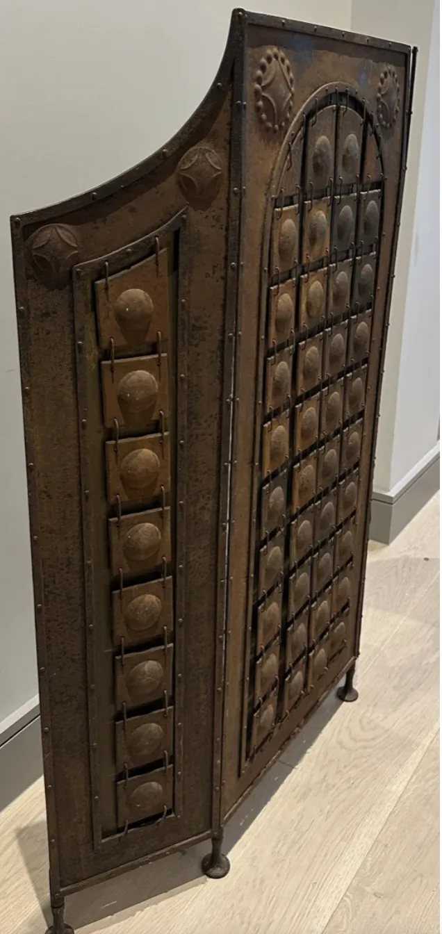 photo furniture 1910 German Arts & Crafts Decorative Screen Attributed To Richard Riemerschmid