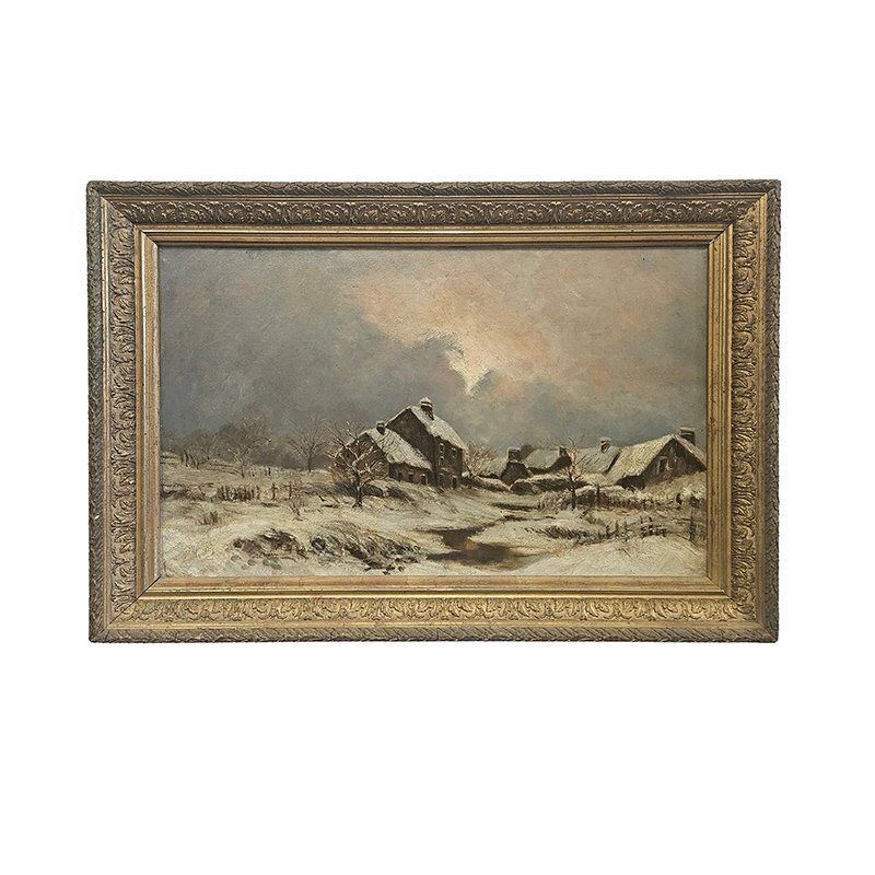 Snowy Landscape, 1960s, Oil On Canvas