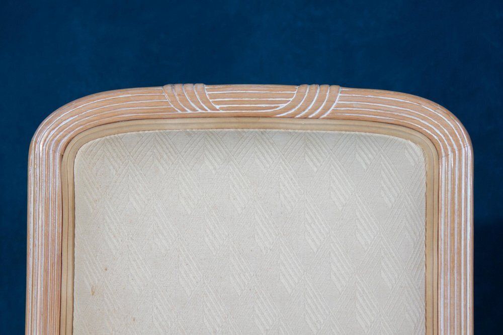 photo for sale Italian White Decape Wood Chairs, 1970s, Set Of 8