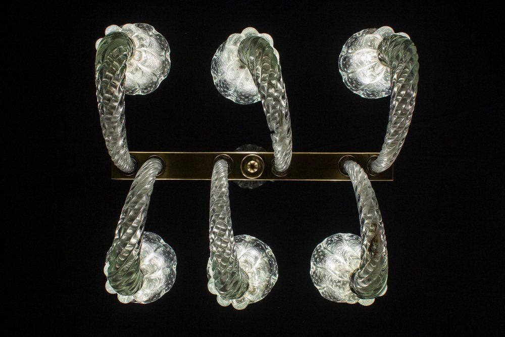 photo vinterior Art Deco Chandelier By Barovier & Toso