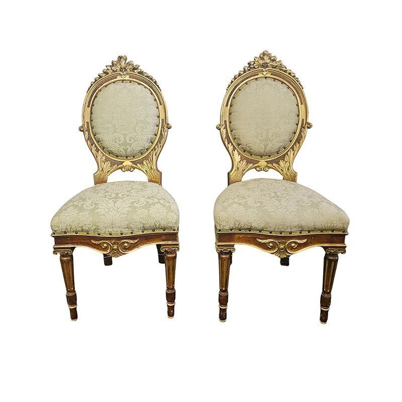 Chairs In Lacquered And Gilded Wood, 1960s, Set Of 4 photo furniture