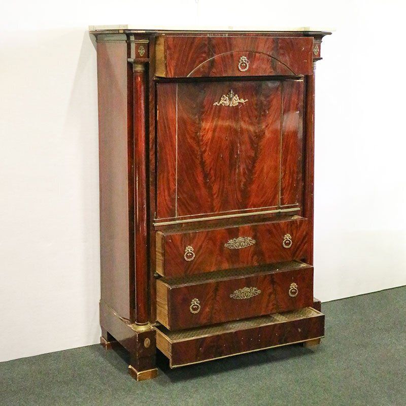 Secretaire In Wood And Marble photo furniture