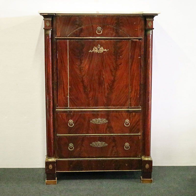 Secretaire In Wood And Marble photo for sale