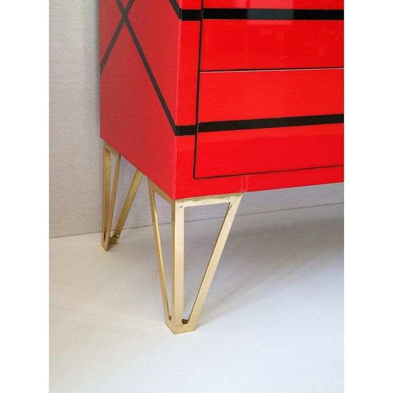 photo furniture Chest Of Drawers With Geometric Pattern, 1980s