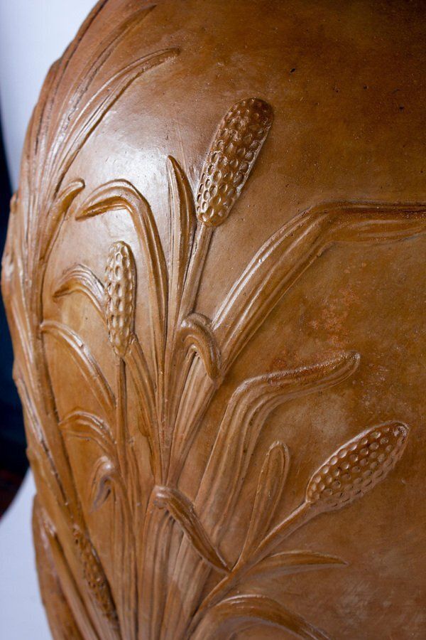 photo for sale Liberty Monumental Terracotta Vases, 1920, Set Of 2