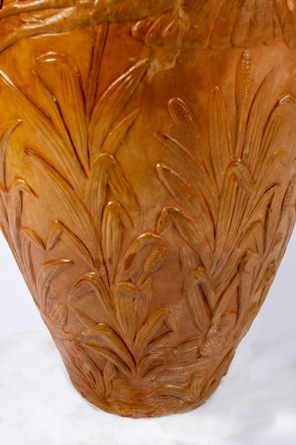 10638.0 Liberty Monumental Terracotta Vases, 1920, Set Of 2 photo