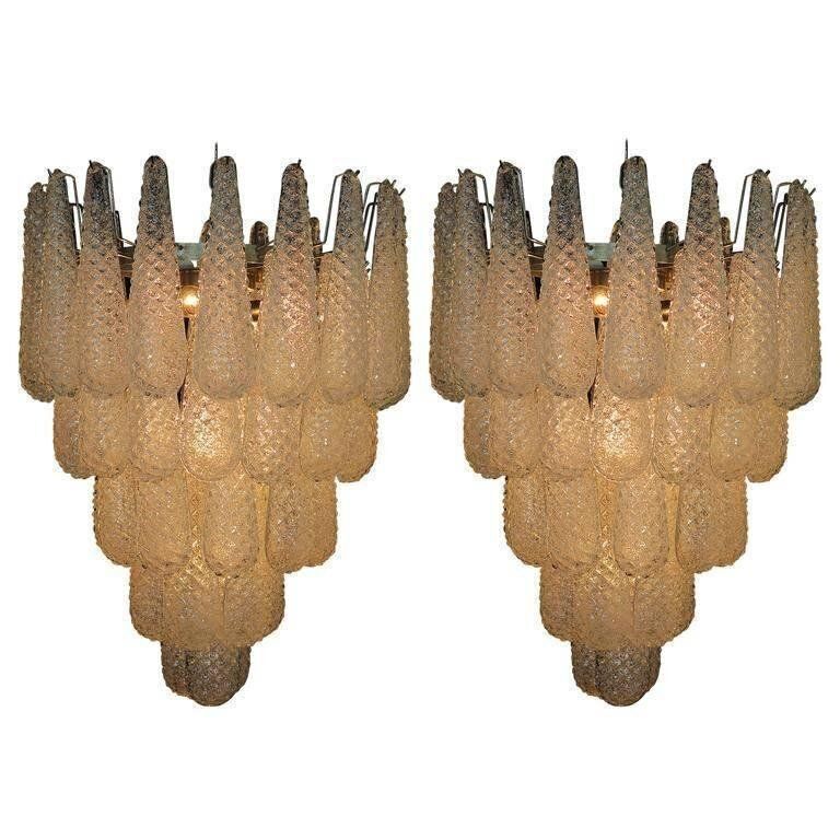 Large Italian Murano Chandeliers, 1970s, Set Of 2 photo buy