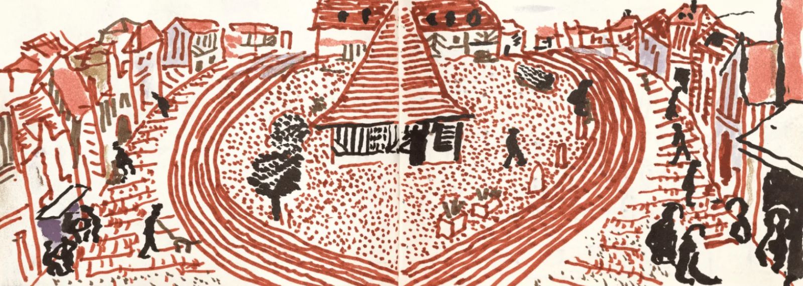David Hockney My Second Drawing Of Beuvron En Auge