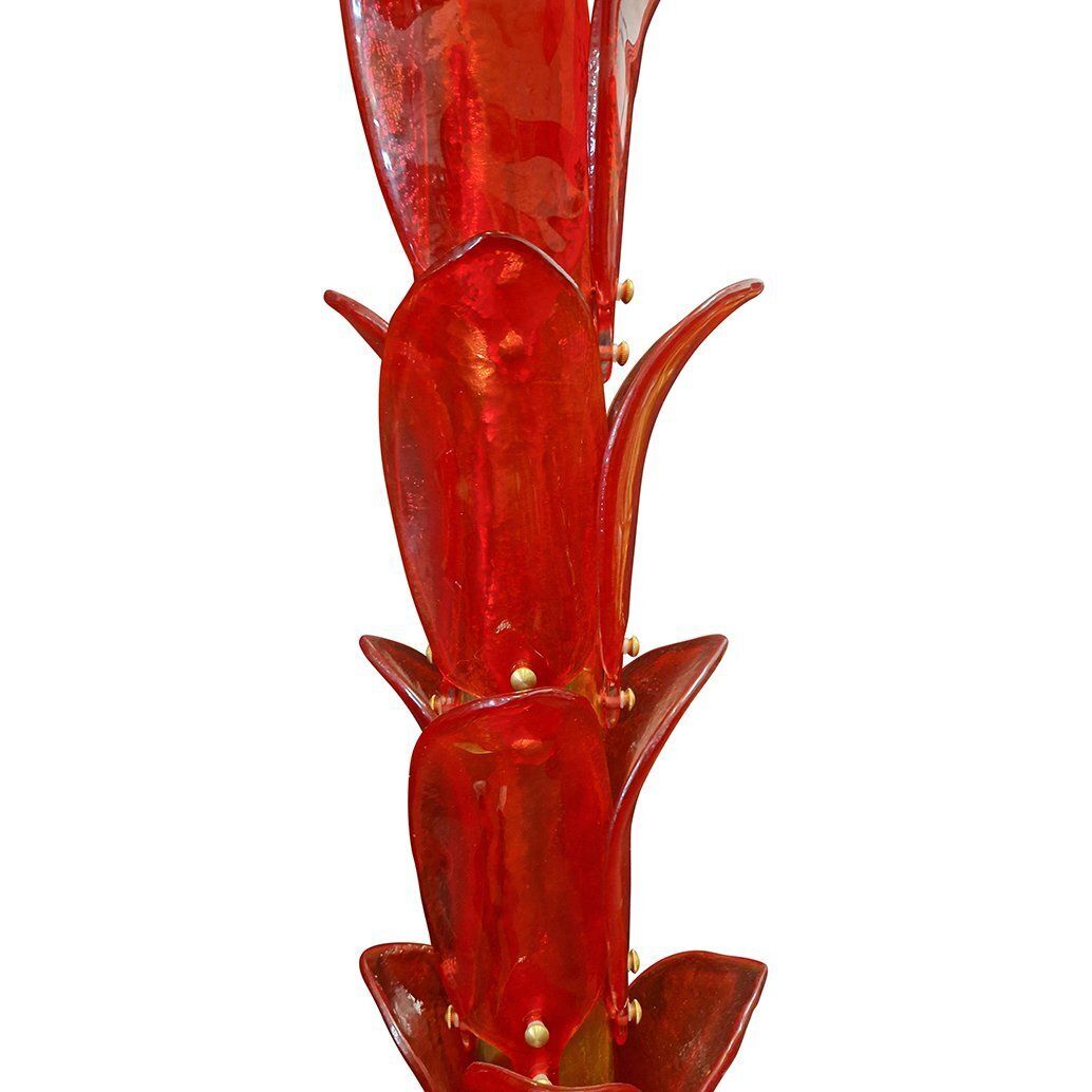 Floor Lamp In Red Murano Glass, 1980s photo Lighting