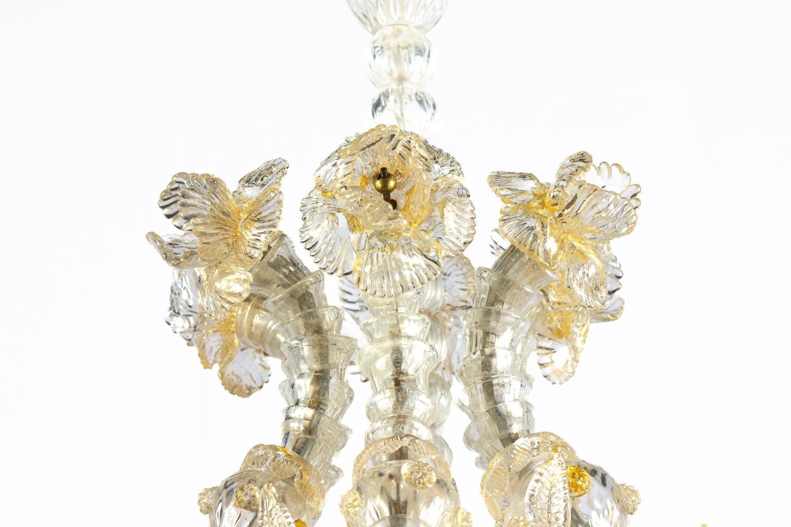 Murano Glass Chandelier Attributed To Barovier & Toso, 1940s photo Lighting