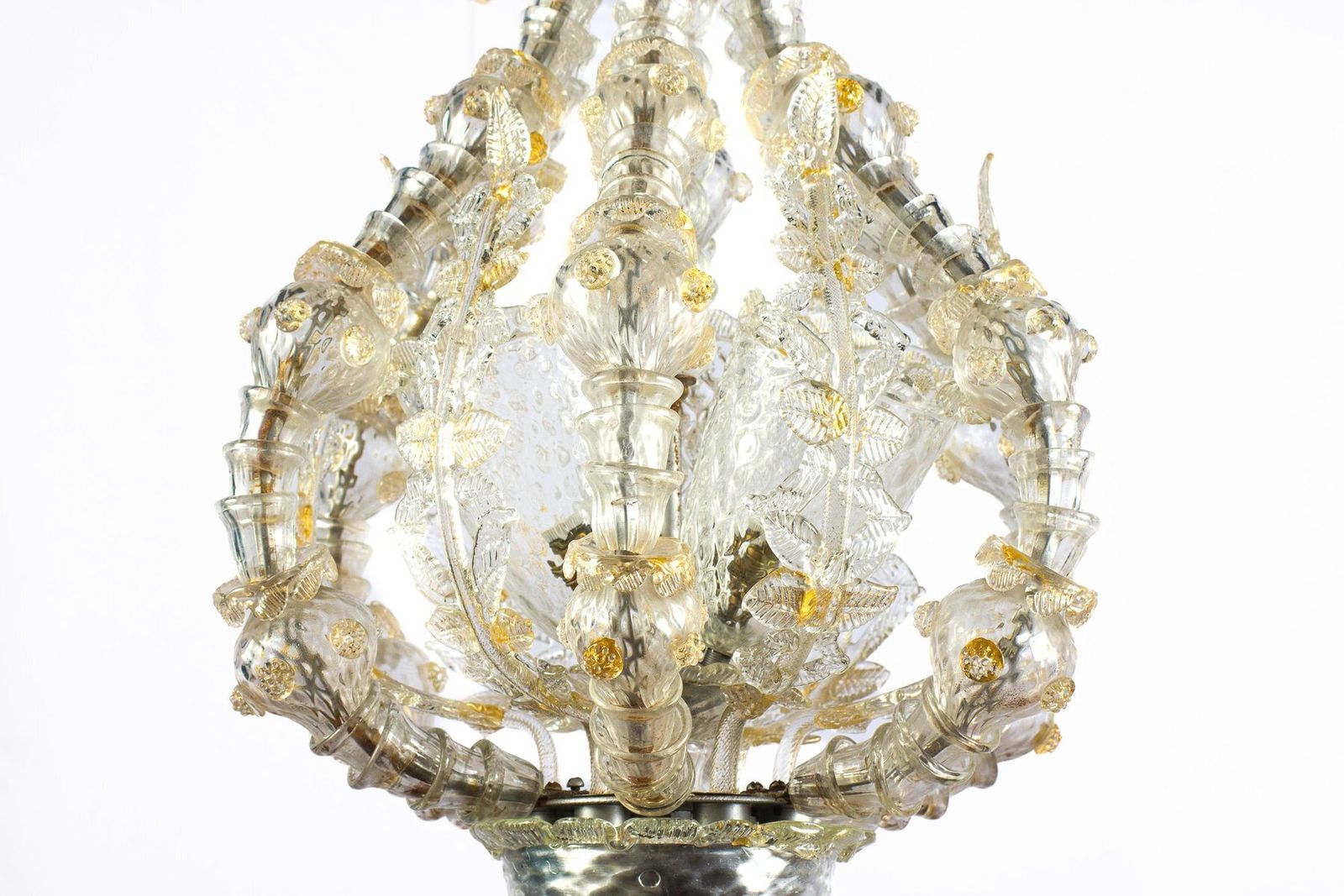 Murano Glass Chandelier Attributed To Barovier & Toso, 1940s photo 5495.0
