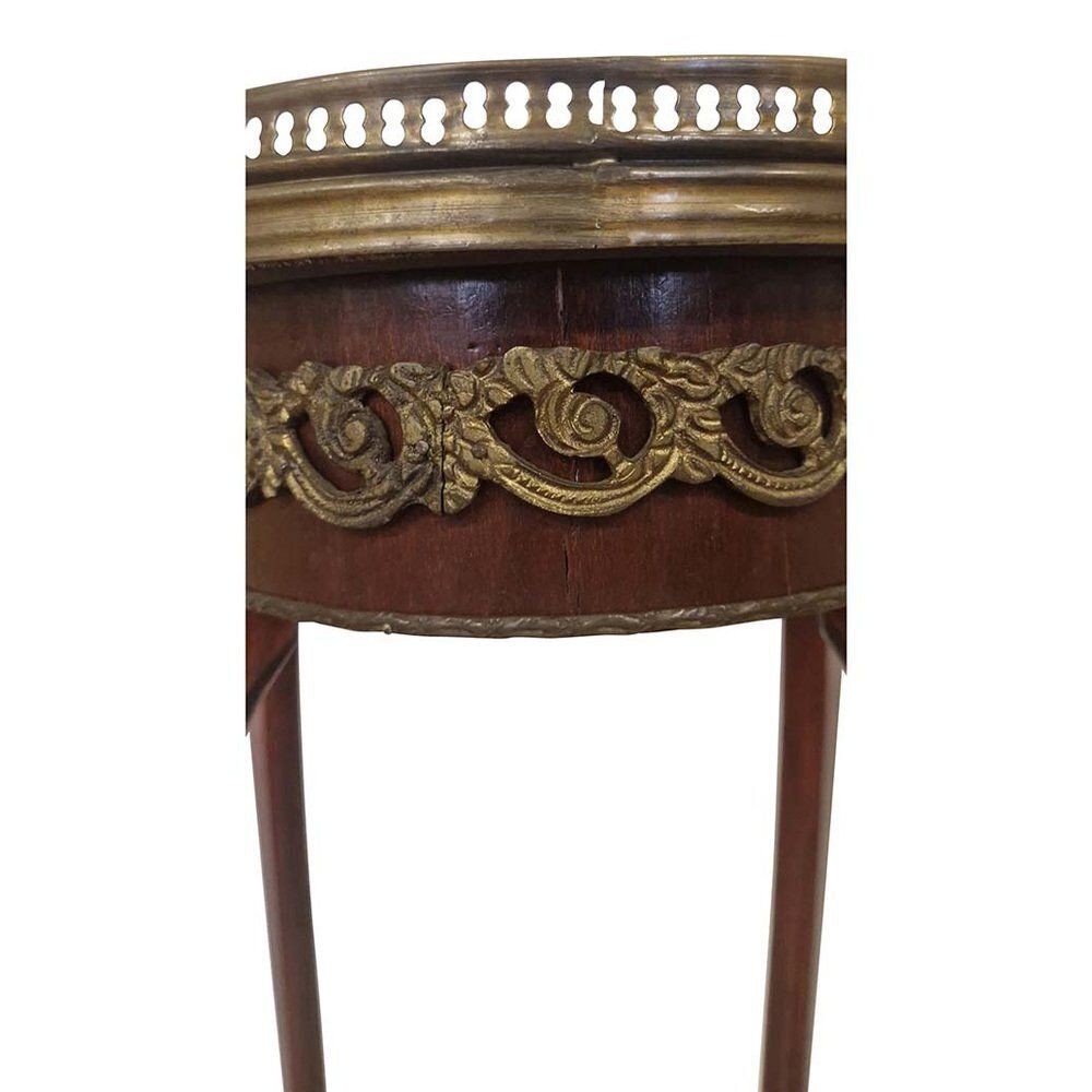 Louis XV Guéridon Tripod Inlaid And Decorated In Gilded Bronze, 1980s photo buy