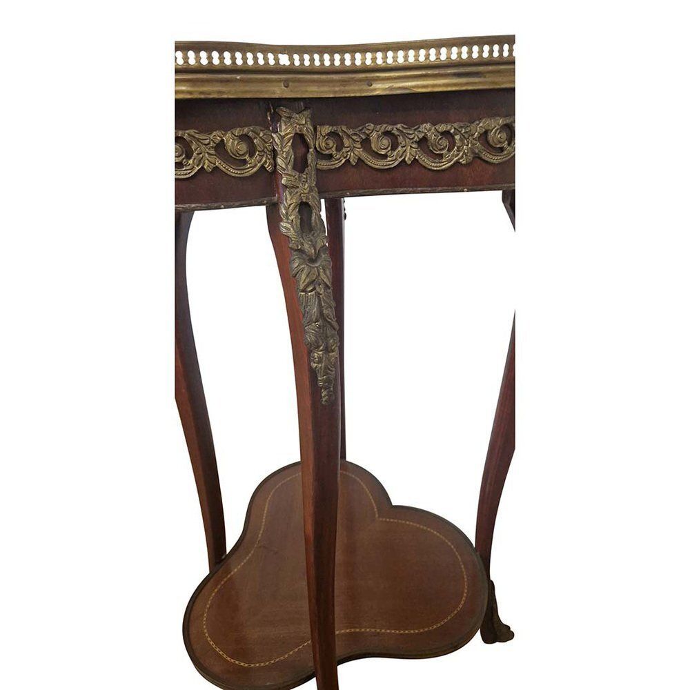 photo furniture Louis XV Guéridon Tripod Inlaid And Decorated In Gilded Bronze, 1980s