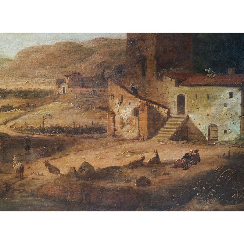 Daniel Van Heil, Landscape Of Upper Lazio, 1600s, Oil On Board photo 8919.0
