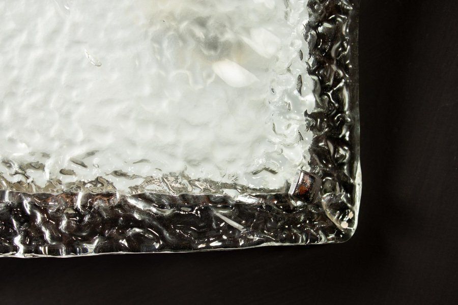 photo vinterior Large Murano Glass Sconces Or Wall Lights From Vistosi, 1970, Set Of 2