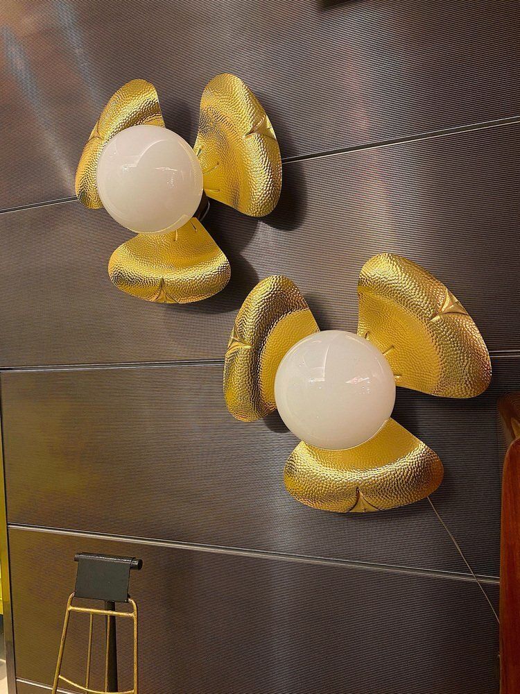 Mid Century Italian Sconces In The Style Of T. Barbi, 1960s, Set Of 10 photo vinterior
