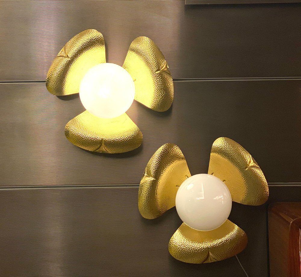 photo vinterior Mid Century Italian Sconces In The Style Of T. Barbi, 1960s, Set Of 10