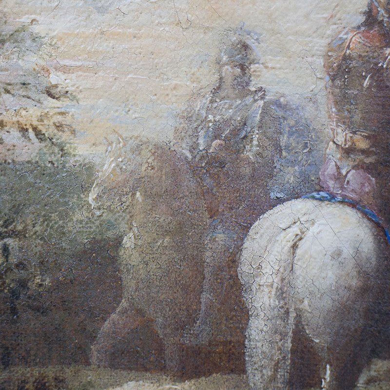 Joseph Parrocel, Three Knights, 1600s, Oil On Canvas photo for sale