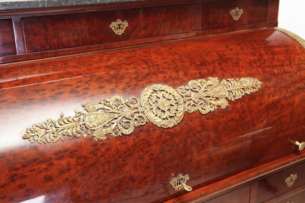 French Empire Mahogany Office Writing Table, 1810 photo vintage