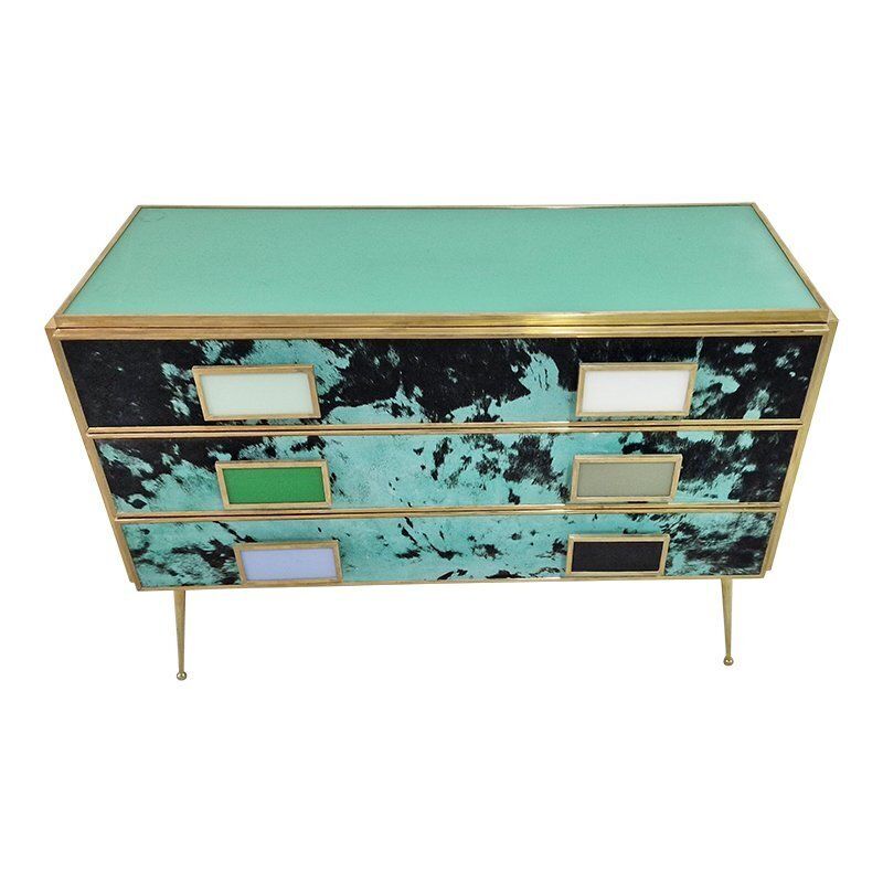 Three Drawer Glass Dresser, 1990s photo furniture