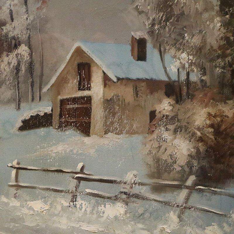 Victor Orlow, Winter In The Steppe, 1950s, Oil On Canvas, Framed photo 1420.0
