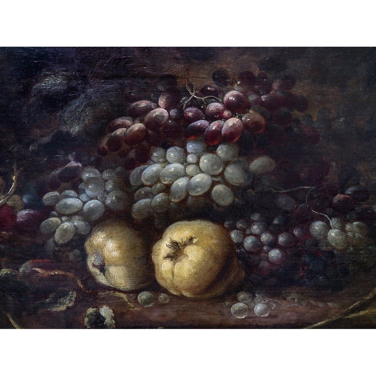 Pieter Van Boekkel Or Van Boucle, Still Life With Fruit, 1600s, Oil On Board, Framed photo Art