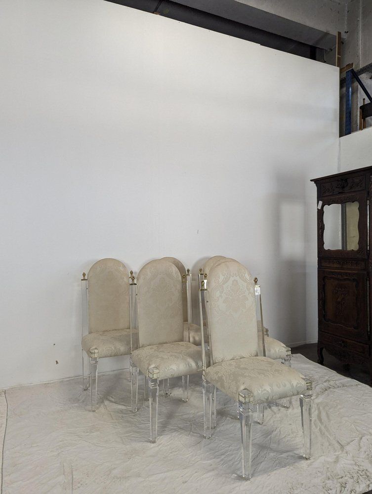 Acrylic Glass Chairs From Dlg Roméo, 1980s, Set Of 6 photo furniture