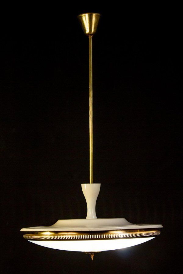 4766.0 Mid Century Ceiling Fixture Or Pendant By Luigi Brusotti, Italy, 1940 photo