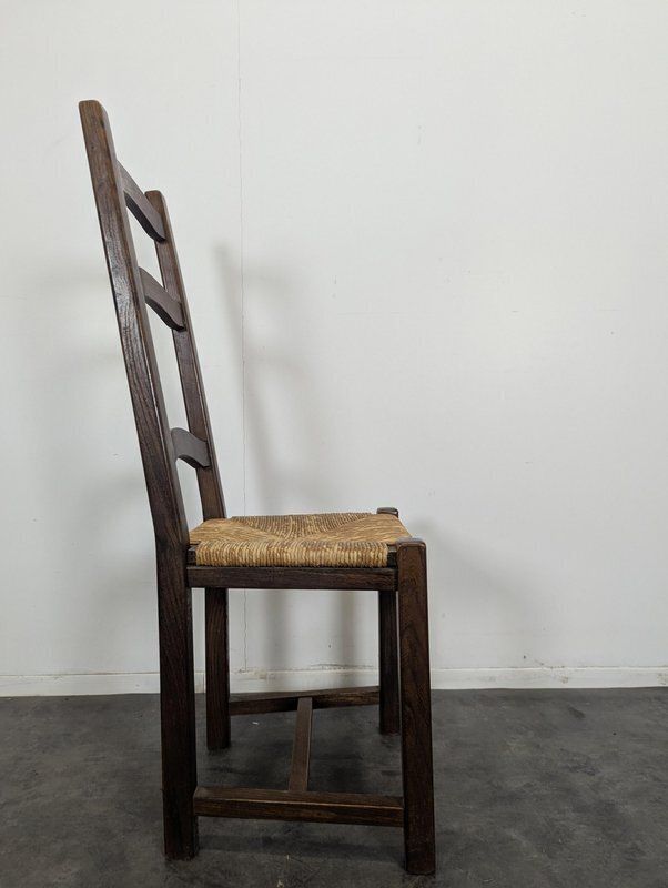 Vintage Brutalist Chairs In Wood, Set Of 4 photo 252.0