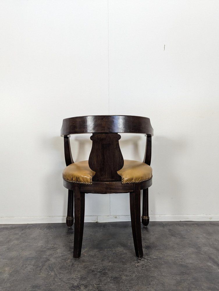 Empire Style Armchair In Mahogany Veneer photo Furniture