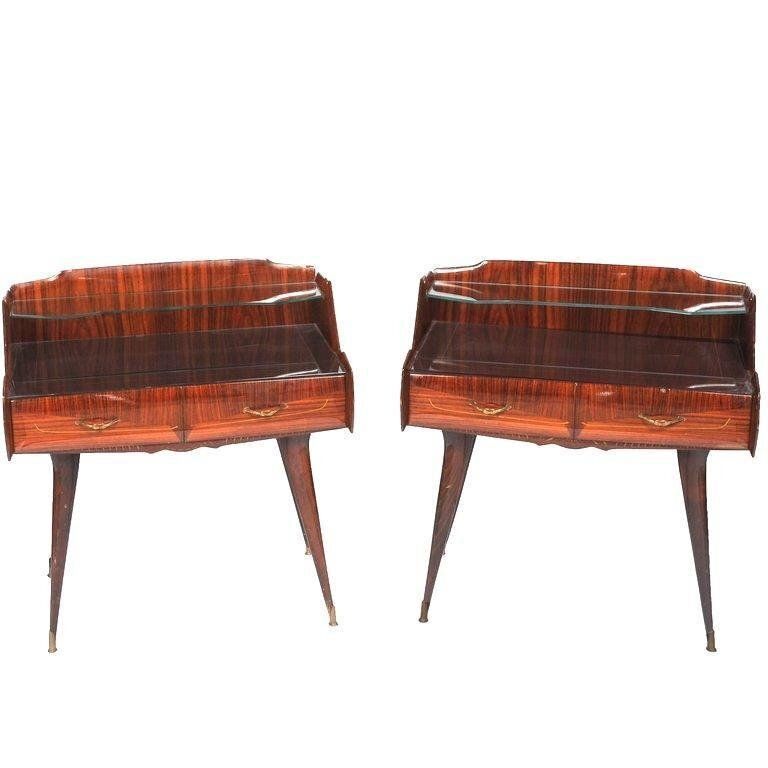 Furniture Mid Century Italian Nightstands In The Style Of Paolo Buffa, 1950s, Set Of 2 photo