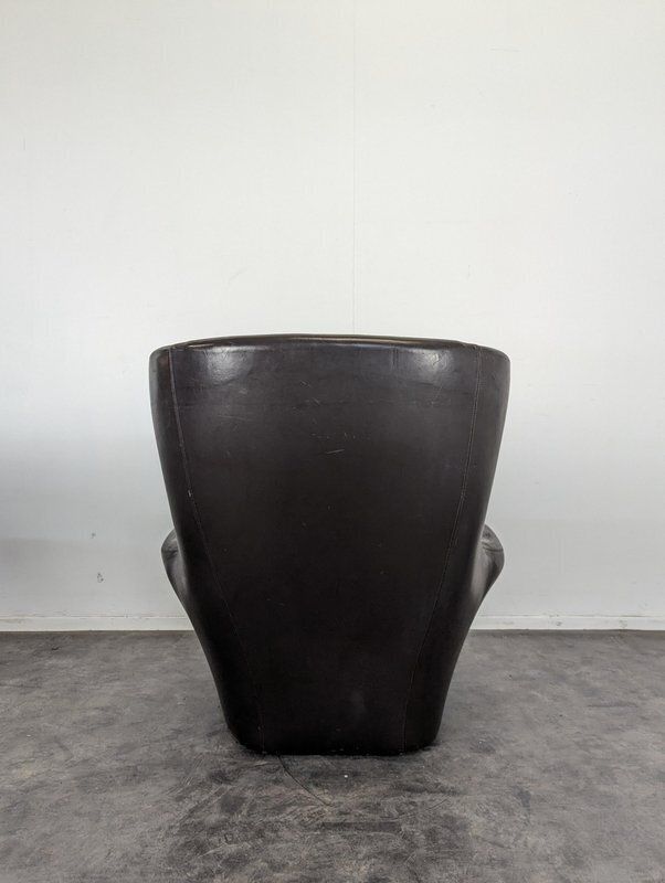 Steiner Armchairs In Dark Brown Leather, Set Of 2 photo vinterior